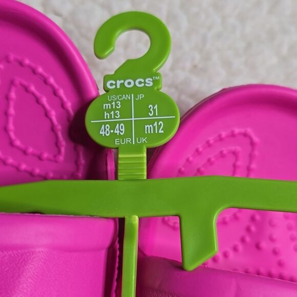 NWT Crocs Unisex-Adult Baya Slide Sandal Hot Pink Sz Mens 13 - Picture 8 of 9